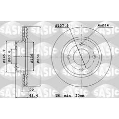 SASIC Bremssatz (2 Bremsscheiben) 3660872329417 on Productcaster.