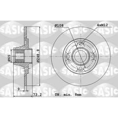 SASIC Set van 2 remschijven 3660872375391 on Productcaster.