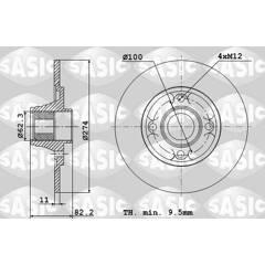 SASIC Set van 2 remschijven 3660872375438 on Productcaster.