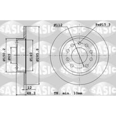 SASIC Set van 2 remschijven 3660872374745 on Productcaster.