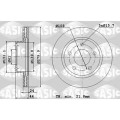 SASIC Set van 2 remschijven 3660872401366 on Productcaster.