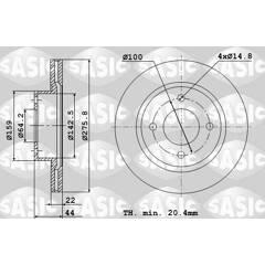 SASIC Set van 2 remschijven 3660872353221 on Productcaster.