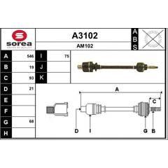 SNRA Aandrijfas 3660089045537 on Productcaster.