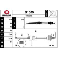 SNRA Aandrijfass 3660089049603 on Productcaster.