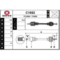 SNRA Aandrijfas 3660089005012 on Productcaster.