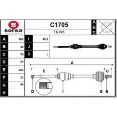 SNRA Aandrijfass 3660089005142 on Productcaster.