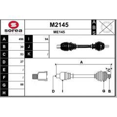 SNRA Aandrijfass 3660089097468 on Productcaster.