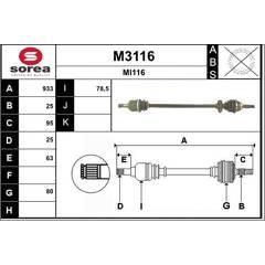 SNRA Aandrijfas 3660089102179 on Productcaster.