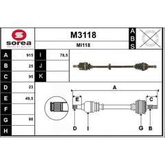 SNRA Aandrijfas 3660089102193 on Productcaster.