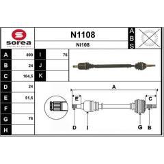 SNRA Aandrijfas 3660089050098 on Productcaster.