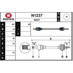 SNRA Aandrijfass 3660089051385 on Productcaster.