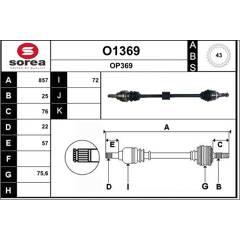 SNRA Aandrijfas 3660089109703 on Productcaster.