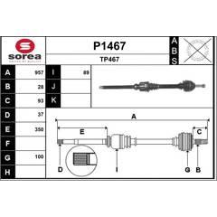 SNRA Aandrijfas 3660089013680 on Productcaster.