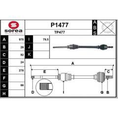 SNRA Aandrijfass 3660089013789 on Productcaster.