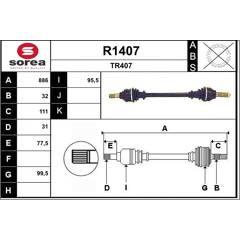 SNRA Aandrijfas 3660089023054 on Productcaster.