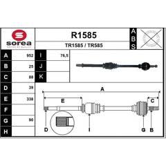 SNRA Aandrijfas 3660089024839 on Productcaster.