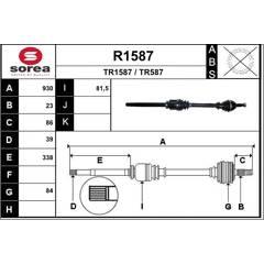 SNRA Aandrijfas 3660089024853 on Productcaster.