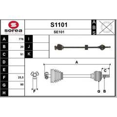 SNRA Aandrijfas 3660089117524 on Productcaster.