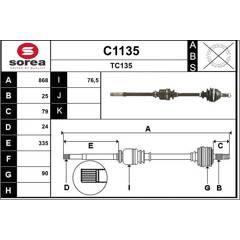 SNRA Antriebswelle 3660089000369 on Productcaster.