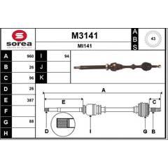 SNRA Antriebswelle 3660089102421 on Productcaster.