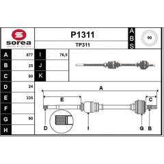 SNRA Antriebswelle 3660089012126 on Productcaster.