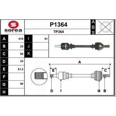 SNRA Antriebswelle 3660089012652 on Productcaster.