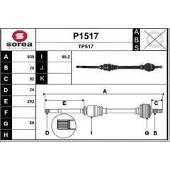 SNRA Antriebswelle 3660089014182 on Productcaster.