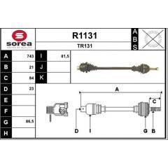 SNRA Antriebswelle 3660089020299 on Productcaster.