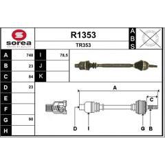 SNRA Antriebswelle 3660089022514 on Productcaster.