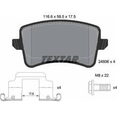 TEXTAR Bremsbelagsatz hinten 4019722292002 on Productcaster.