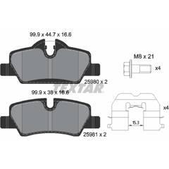 TEXTAR Bremsbelagsatz hinten 4019722465550 on Productcaster.