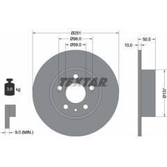 TEXTAR Bremssatz (2 Bremsscheiben) 4019722309038 on Productcaster.