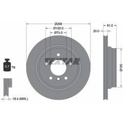 TEXTAR Bremssatz (2 Bremsscheiben) 4019722407925 on Productcaster.