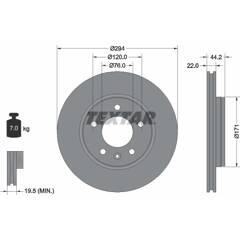 TEXTAR Bremssatz (2 Bremsscheiben) 4019722301476 on Productcaster.