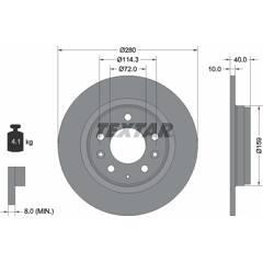 TEXTAR Bremssatz (2 Bremsscheiben) 4019722301889 on Productcaster.