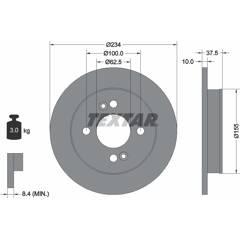 TEXTAR Bremssatz (2 Bremsscheiben) 4019722483981 on Productcaster.