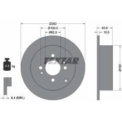 TEXTAR Bremssatz (2 Bremsscheiben) 4019722453243 on Productcaster.