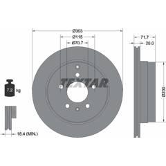 TEXTAR Bremssatz (2 Bremsscheiben) 4019722453977 on Productcaster.