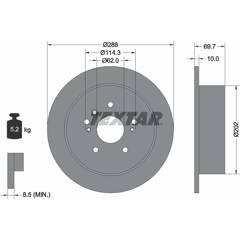 TEXTAR Bremssatz (2 Bremsscheiben) 4019722312557 on Productcaster.