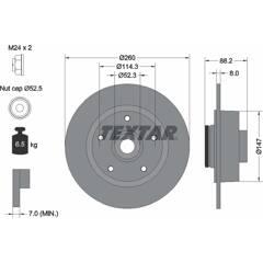 TEXTAR Bremsscheibe (pro Einheit) 4019722482939 on Productcaster.