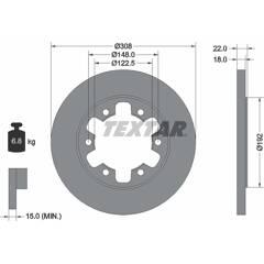 TEXTAR Bremssatz (2 Bremsscheiben) 4019722480423 on Productcaster.