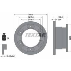 TEXTAR Bremsscheibe (pro Einheit) 4019722264573 on Productcaster.