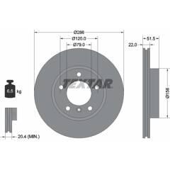 TEXTAR Bremssatz (2 Bremsscheiben) 4019722286902 on Productcaster.