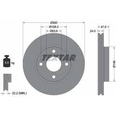 TEXTAR Bremssatz (2 Bremsscheiben) 4019722308864 on Productcaster.