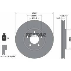 TEXTAR Bremssatz (2 Bremsscheiben) 4019722252938 on Productcaster.