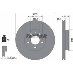 TEXTAR Bremssatz (2 Bremsscheiben) 4019722301315 on Productcaster.