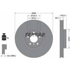 TEXTAR Bremsscheibe (pro Einheit) 4019722475542 on Productcaster.