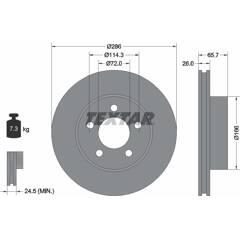 TEXTAR Bremssatz (2 Bremsscheiben) 4019722312106 on Productcaster.