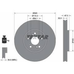 TEXTAR Bremsscheibe (pro Einheit) 4019722403149 on Productcaster.