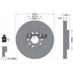 TEXTAR Bremssatz (2 Bremsscheiben) 4019722435812 on Productcaster.